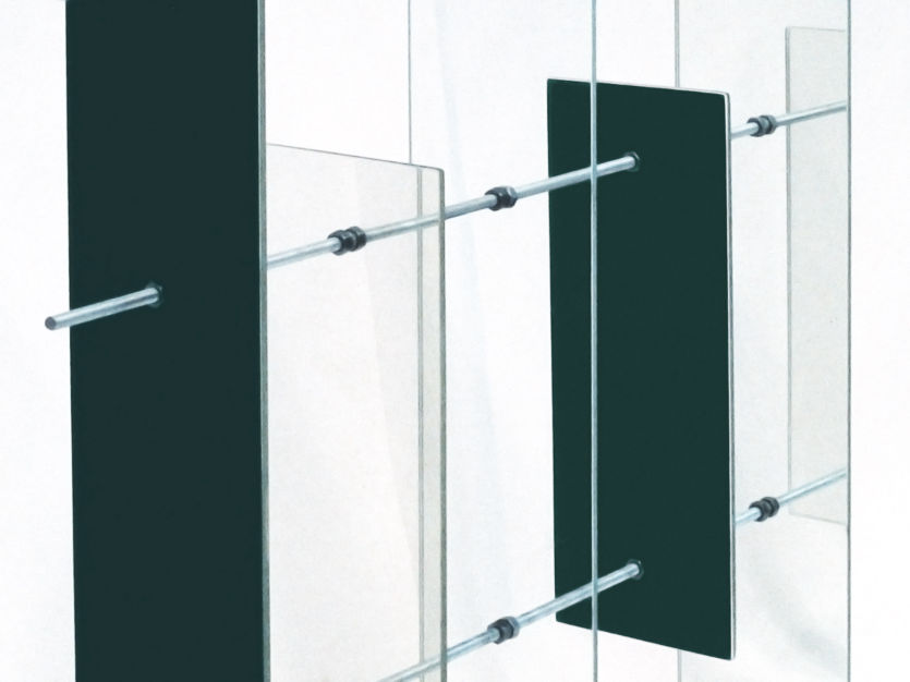Glass and mirror geometric artwork