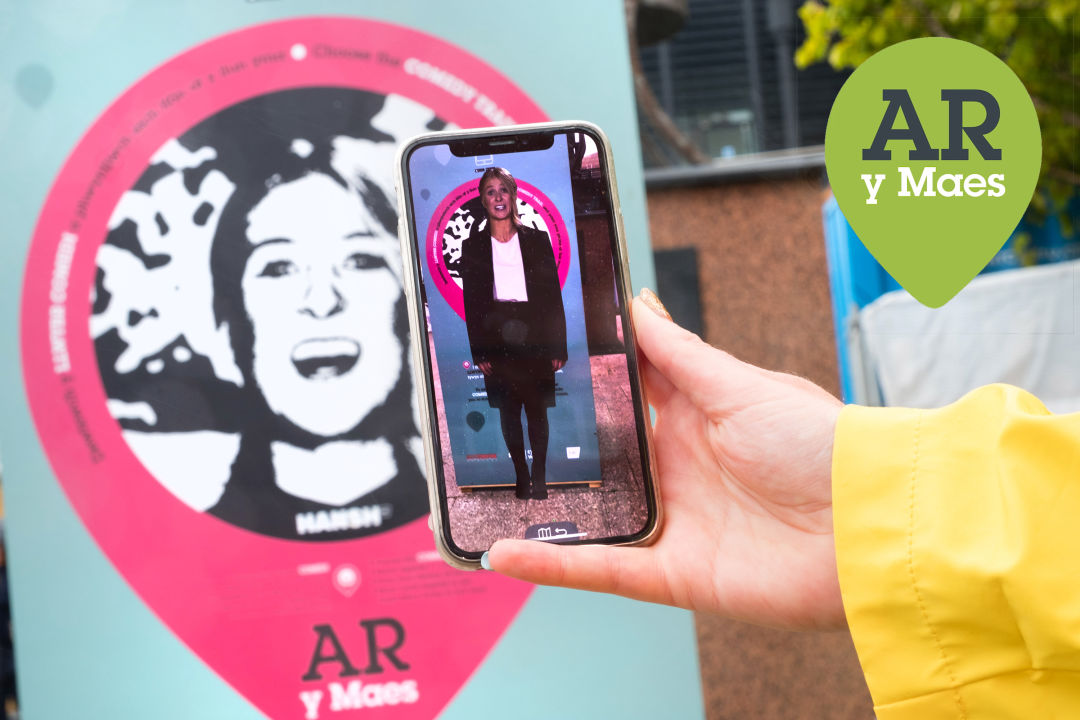 AR Y Maes App in action